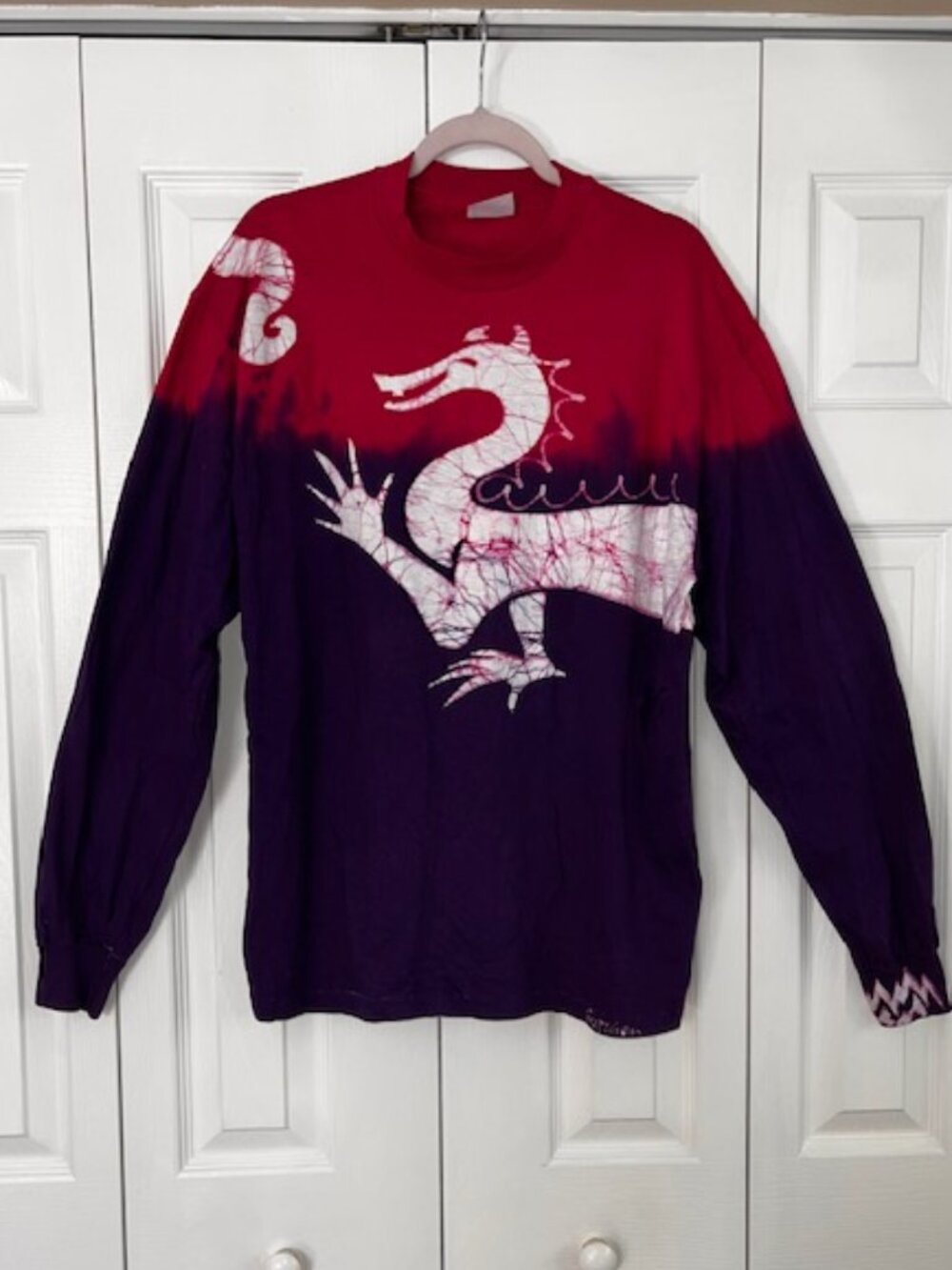 Artsy Batik Dragon T-shirt, Sz XL